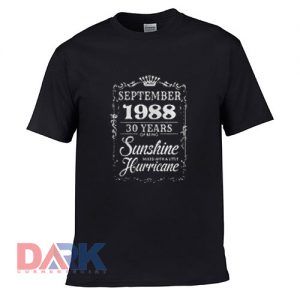 September 1988 30 t shirt for men and women shirt
