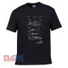 Airplane Patent t shirt for men and women shirt