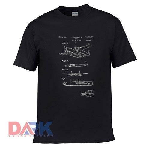Airplane Patent t shirt for men and women shirt