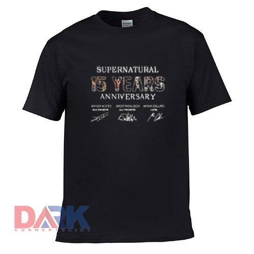 Supernatural 15 years anniversary Jensen t-shirt for men and women tshirt