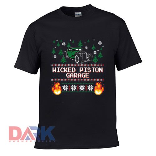 Wicked Piston Garage Santa Ugly t-shirt for men and women tshirt