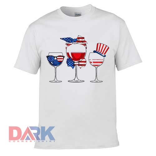 Glasses Of Wine American t-shirt for men and women tshirt